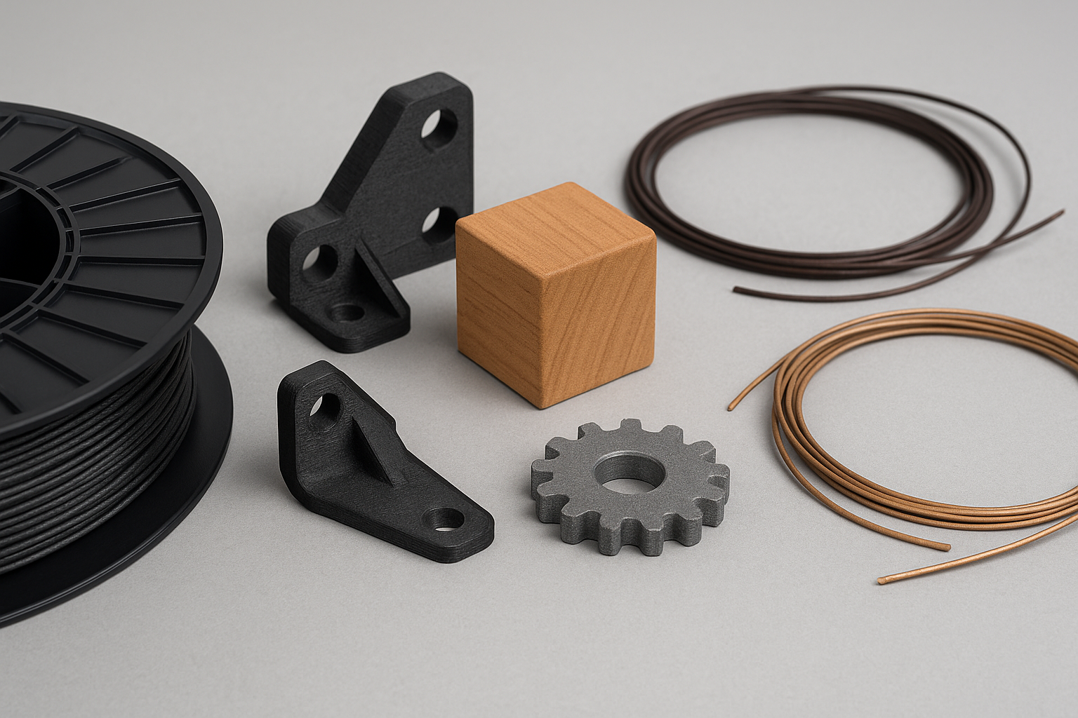 Impresión 3D con materiales compuestos: fibra de carbono, madera y metal